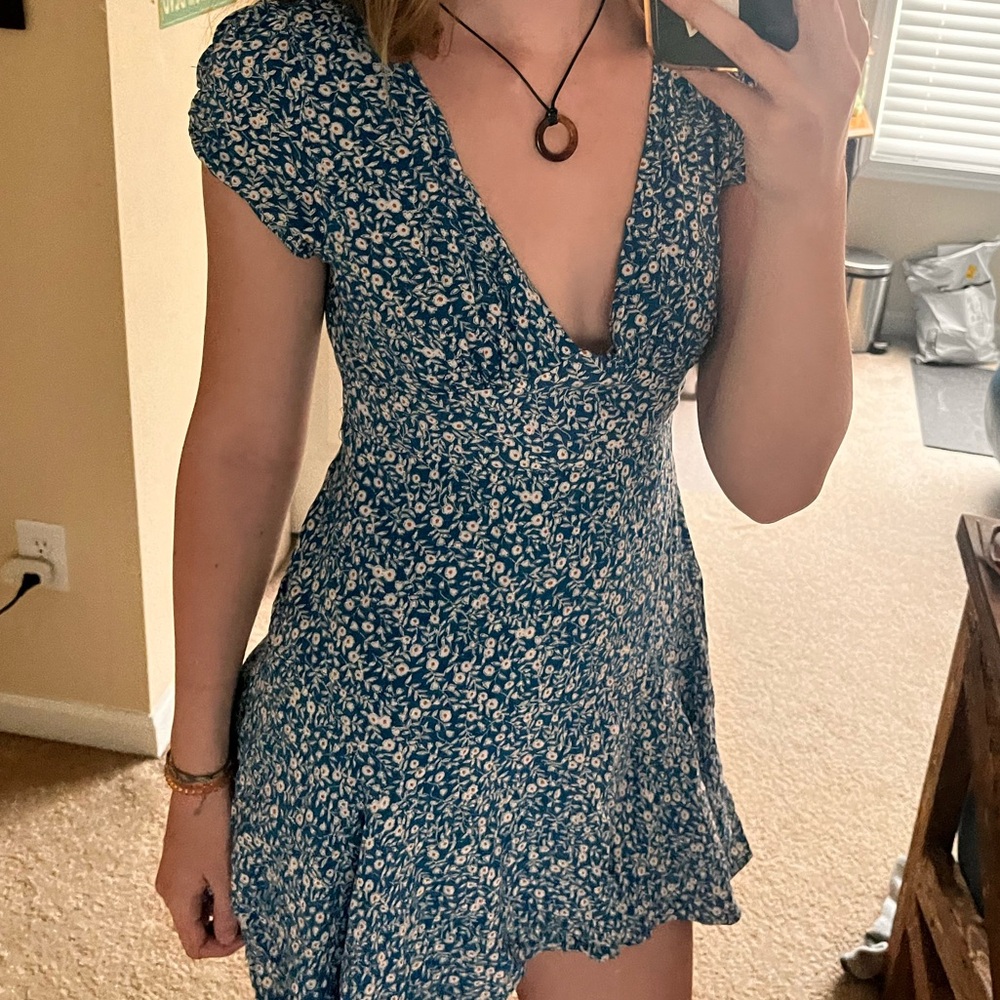 Princess Polly Blue Floral Mini Dress